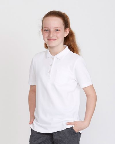 Girls Stain Release Short Sleeve Slim Polo - Pack Of 2